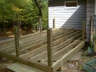 Deck frame and railing posts 3